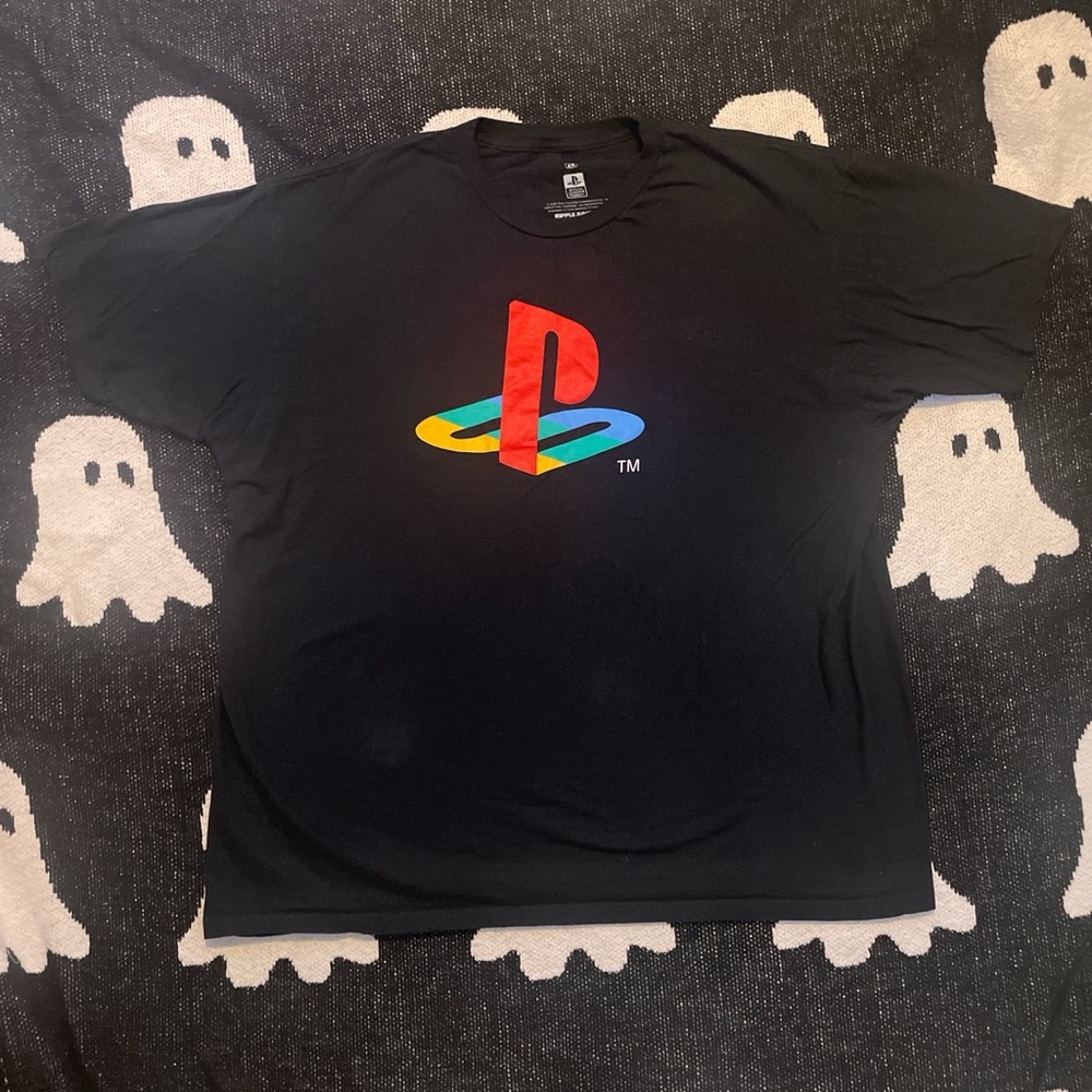 Ripple Junction Black PlayStation Logo T-Shirt